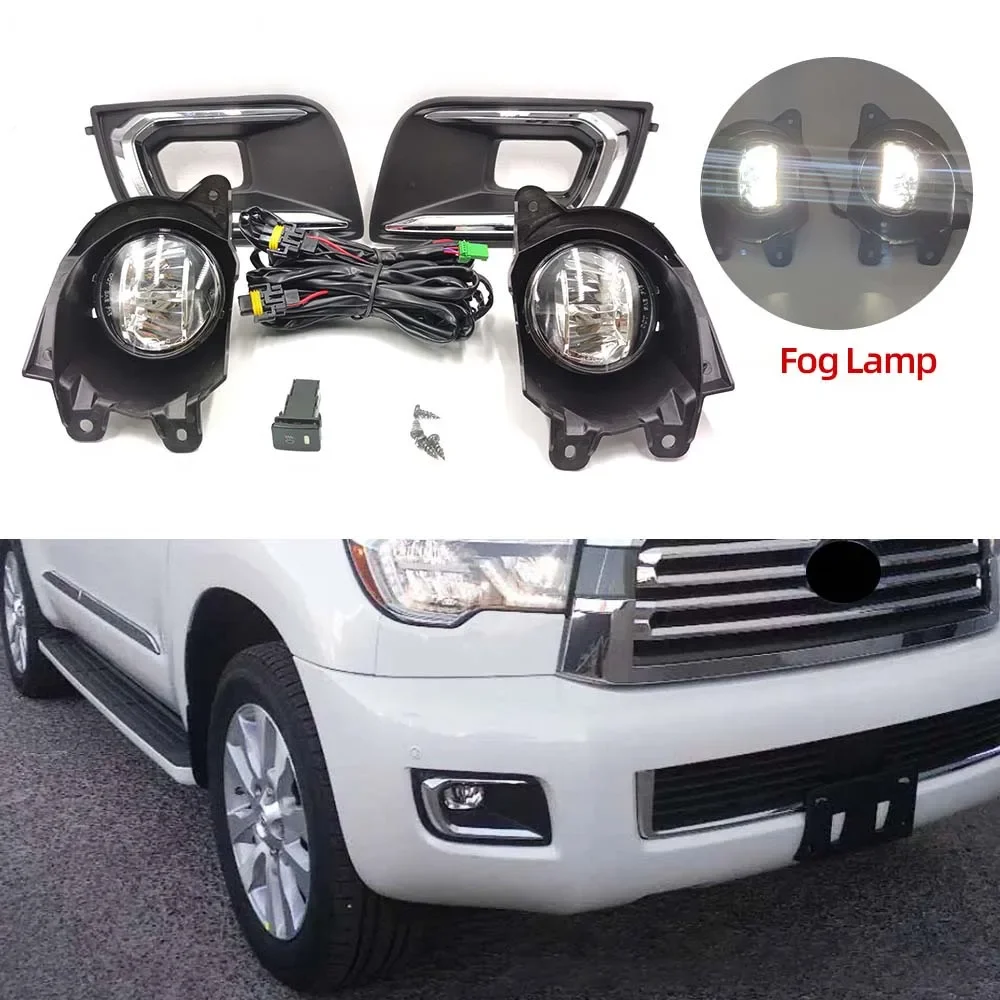 

1 set LED front bumper foglights fog light for Toyota Sequoia 2018 2019 2020