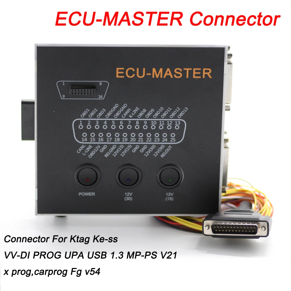 ECU Master Connector Chip Tuning Ecumaster For Orange5 Xprog M Piasini Carprog Immo Off Repair MPPS VVDI Key Programmer Tool