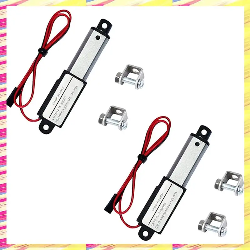 

ABJJ 2X Electric Mini Linear Actuator - 2Inch Stroke, 64N/14.4Lb, Speed 0.6Inch/S