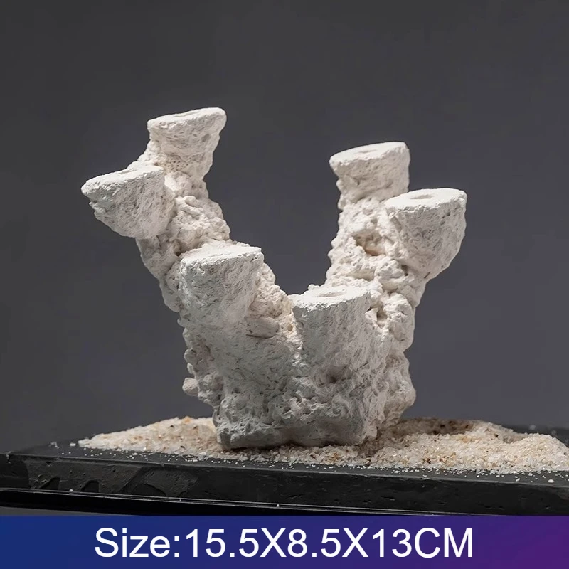 خزان الأسماك المناظر الطبيعية المواد حوض السمك المناظر الطبيعية الحلي شخصية النمذجة حجر نحت الديكور بوسيدون تمثال إله البحر #3