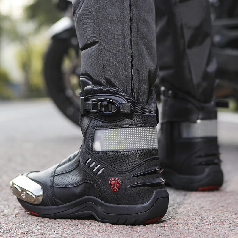 Motorcycle Protective Enduro Boots Motorcycle Racing Boot Motorcyclist Motorbots Biker Boots Gear Shift Speed Long Shoes