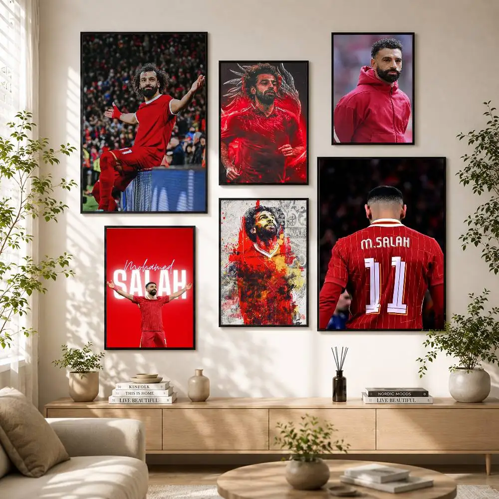 M-Mohamed Salah 11 Liverpool Football Poster Versatile HD Waterproof Wall Art Self-Adhesive Decor for Any Space Ideal Gift