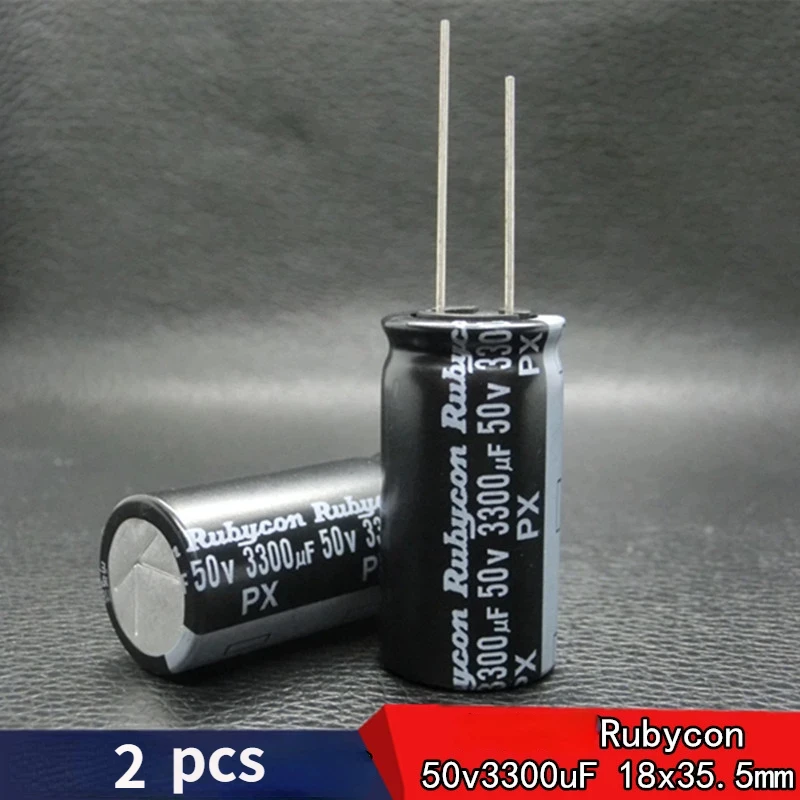 (2pcs) Rubycon PX 50v3300uF imported electrolytic capacitor 18 * 35.5mm  50V capacitors