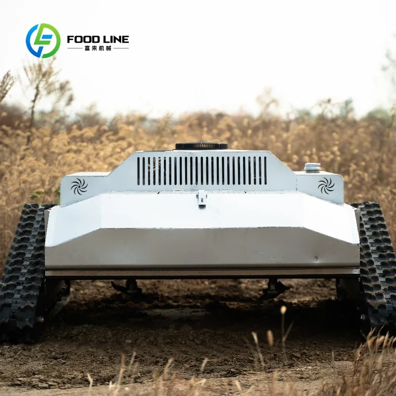Customized Multi Functional Crawler Remote Control Slop Lawn Mower Robot Weeding Machine High Efficiency RC Grass Cutter
