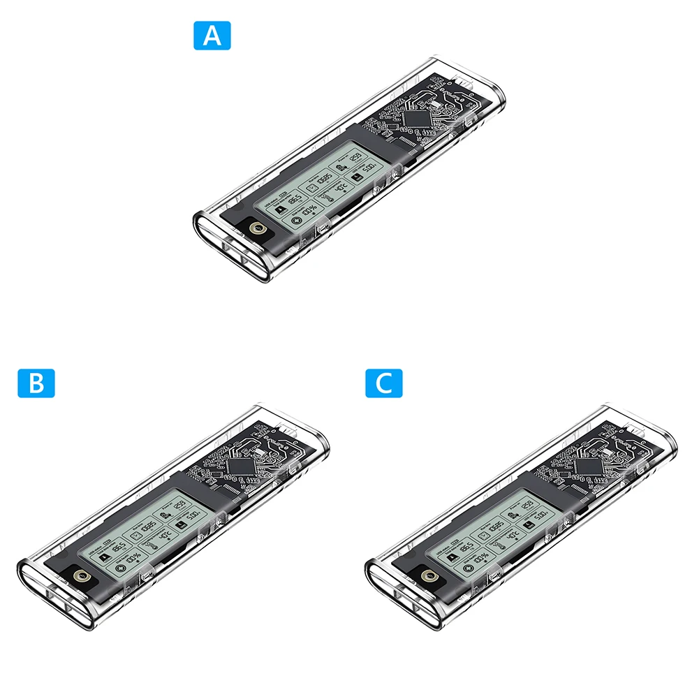 M.2NVME/NGFF Detecção de saúde digital inteligente Multi-purpose Typc3.2 Caixa de disco rígido Display digital Caixa de unidade SL-TN10-P-AC