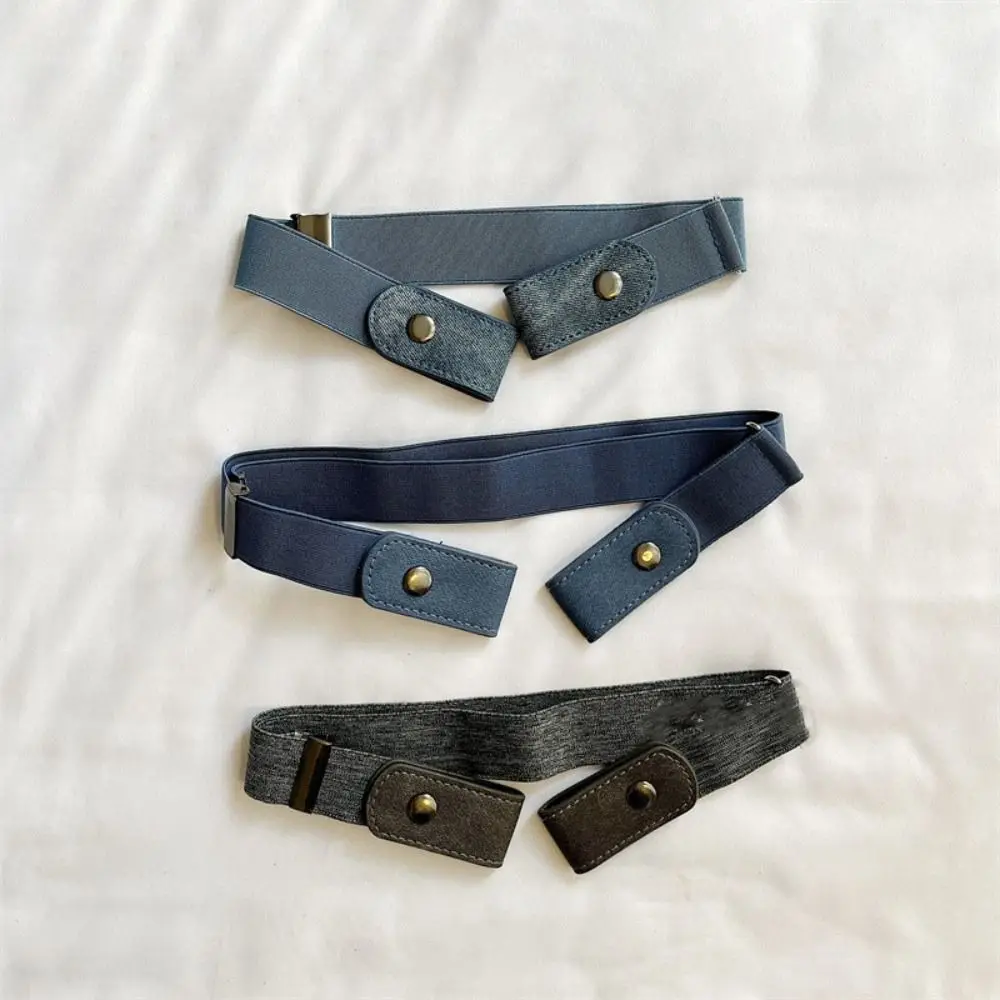 

Canvas Adjustable Elastic Waist Band Invisible Belt Buckle-Free Belts for Women Men Jean Pants DressInvisible Belt Jeans