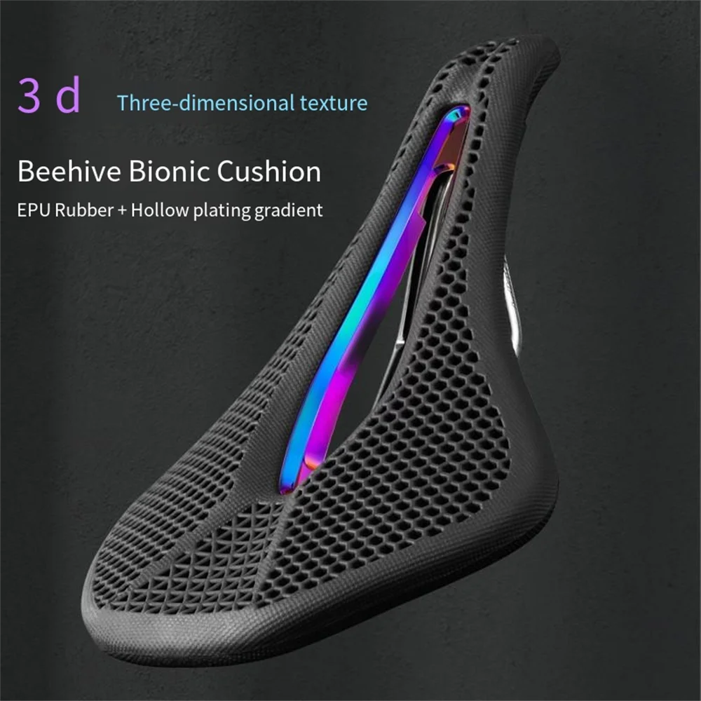 3D Lightweight Bicycle Saddle Liquid Resins Honeycomb Bike Seat Super Soft Cushion MTB Road Cycling Race Seat