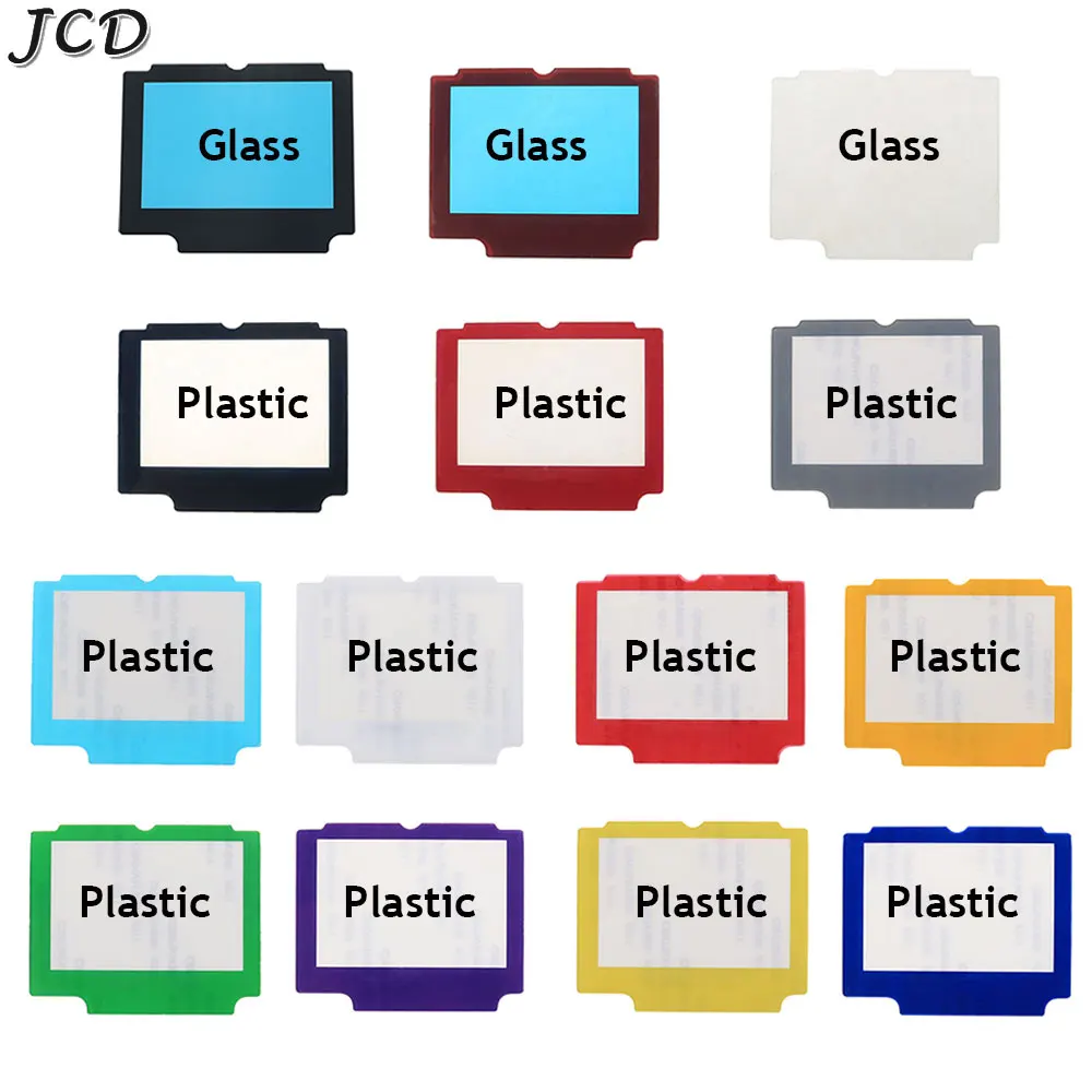 

JCD For GBA SP Replacement Plastic/Glass Screen Lens For Gameboy Advance SP Lens Protector Cover With Back Sticker