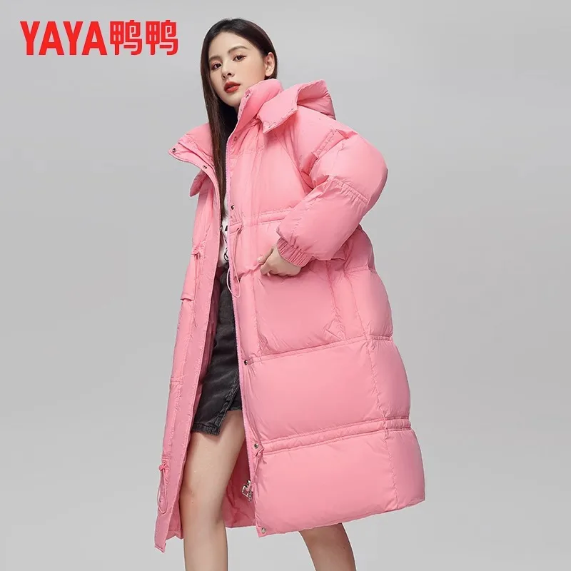 Winter New Hooded Women Down Coat High End White Duck Down Women Parkas Fashion Slim Fit Clothing Topcoat