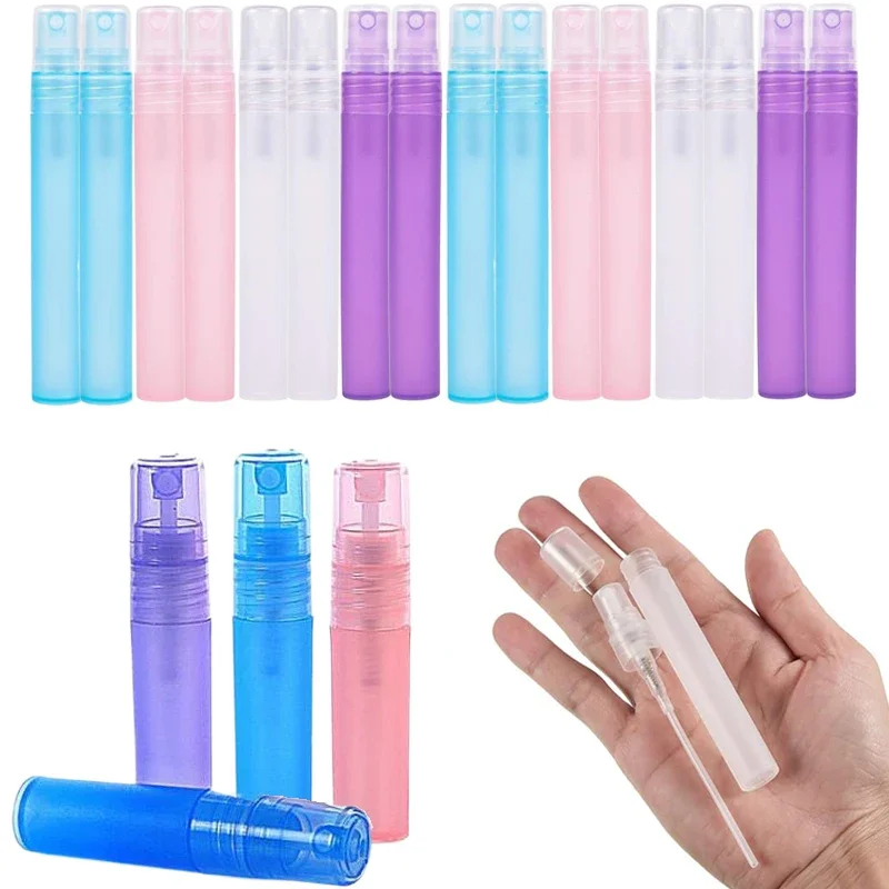 

50Pcs 3/5//8/10ML Refillable Plastic Frosted Pen Shape Spray Bottle Empty Atomizer Containers Portable Travel Perfume Bottles