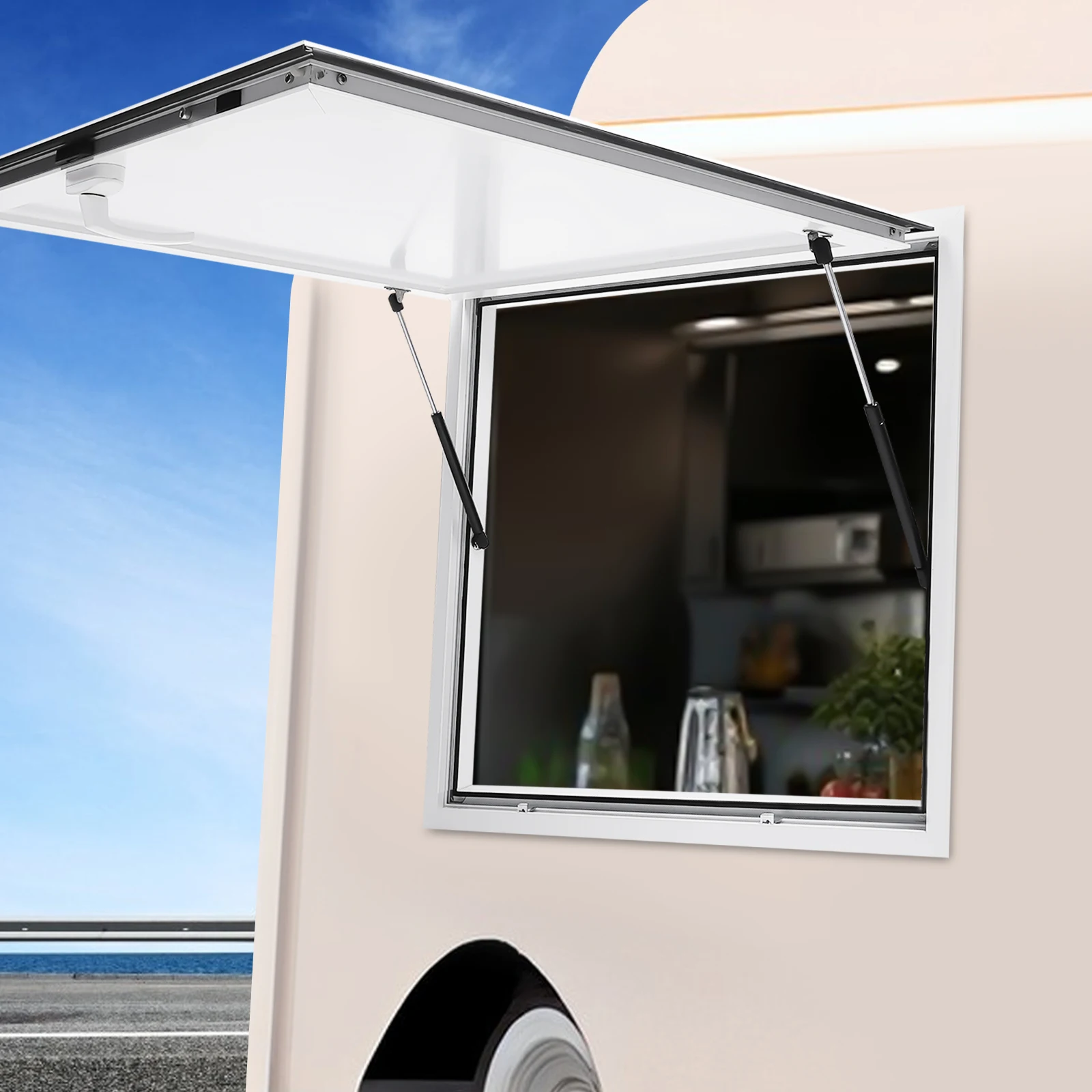 36 x 36 inch Aluminum Alloy Food Truck Window Concession Stand Easy to Clean Simple Installation