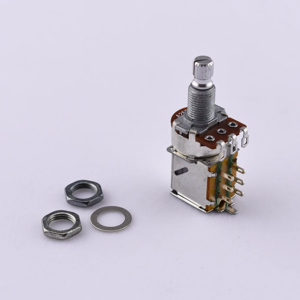 1 Piece Alpha  Push Pull  Potentiometer(POT)  For Electric Guitar Bass -Made in Korea (25K/50K/250K/500K)