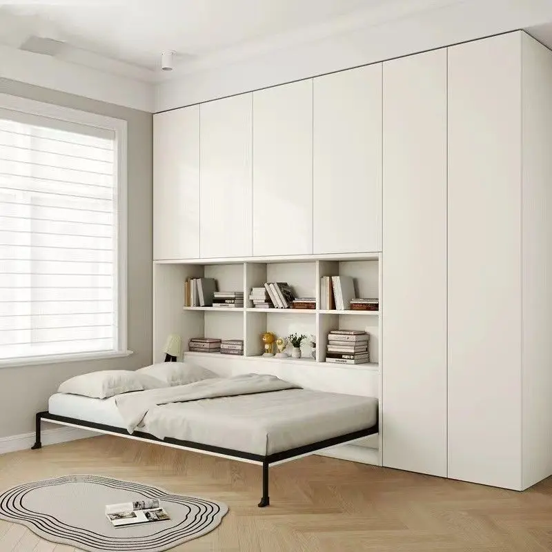 

Multifunctional Combination Invisible Rollover Desk Small Apartment Integrated Wardrobe Folding Bed Hidden Wall Bed