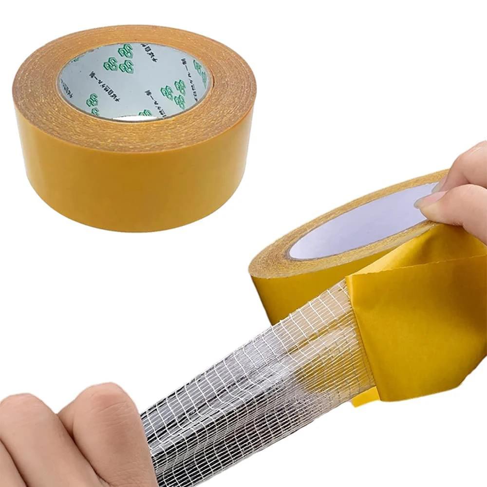 

20M Double Sided Tape Heavy Duty,High Viscosity Transparent Powerful Gridding Double-Sided Tape for Carpet Rug Household Outdoor