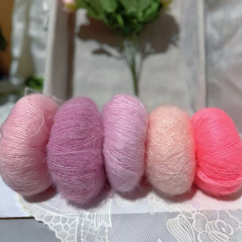 3Pcs/25g South African Young High-end Mohair Fine Thread Sweater, Hat, Scarf, Hand-knitted DIY Knitted Scarf, Hippocampus Wool