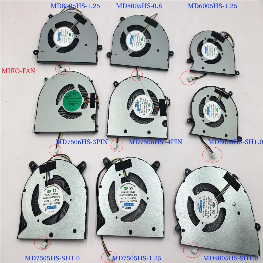 Suitable for notebook fan MIKO-FAN MD7505HS 8005 9005 6005 7506 6504