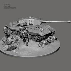 1/72 1/48 1/35 Resin Soldier model kits figure Tanks + Soldiers + Scenery （3D Printing ） TD-6132/3D  full set