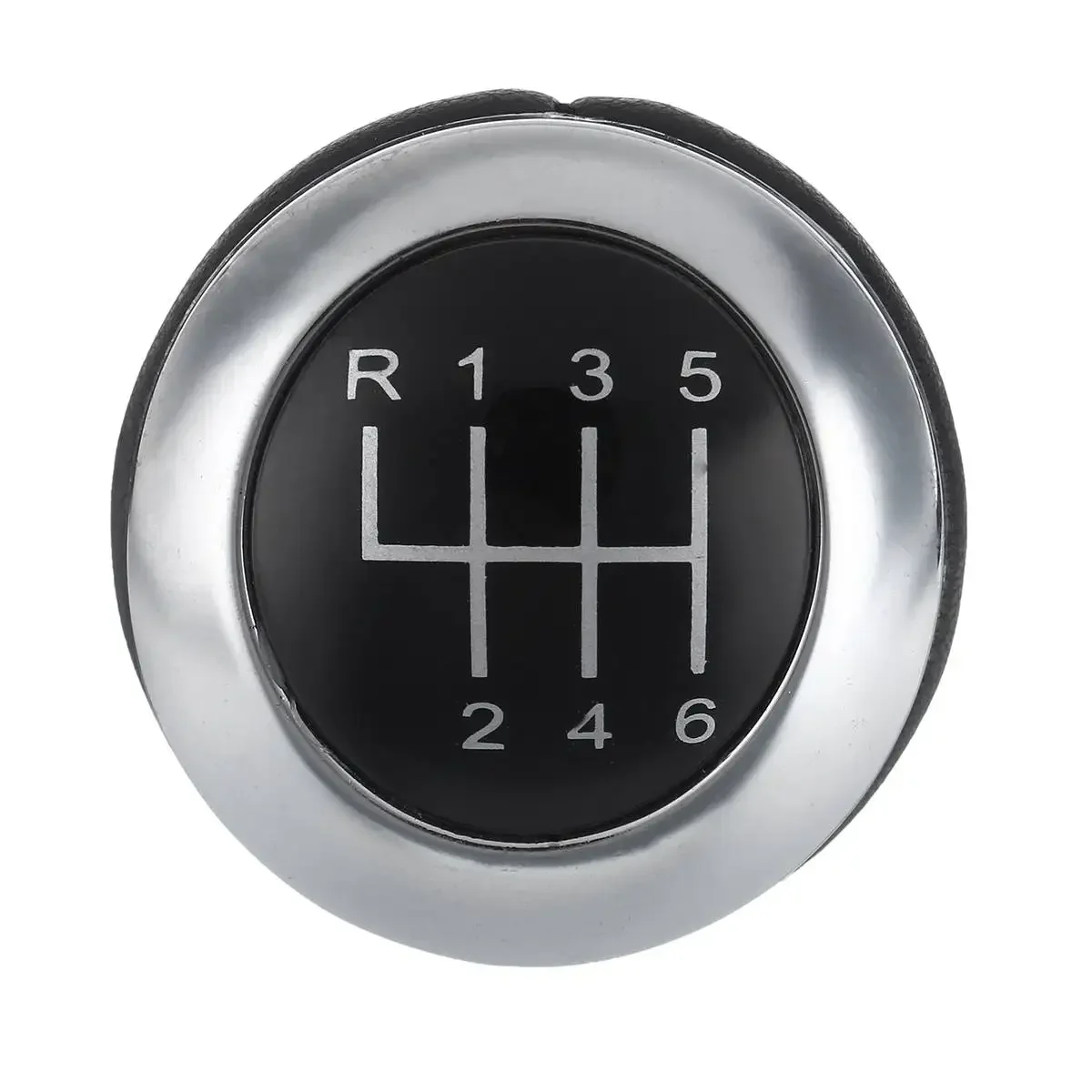 For Mazda 3 5 6 Series CX-7 MX-5 2012 2011 2010 2009 2008 Chrome Leather 6 Speed Car Gear Shift Knob Gear Stick Shift Lever Knob