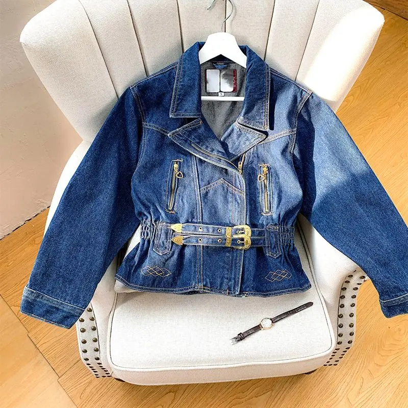 

Hong Kong Style Western Denim Jacket Women 2025 Cowboy Aesthetic Outerwear Vintage Inspired Fashion Statement Piece