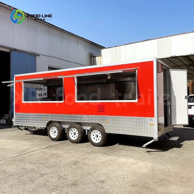 

Custom Big Coffee Van Mobile Food Truck Trailers Restaurant 19 Feet Fully Equipped with Full Kitchen From China