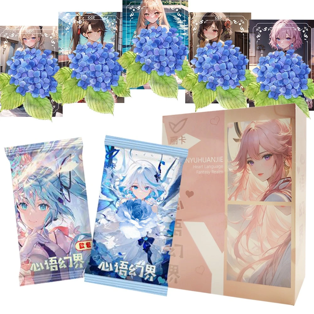 

Heart Language Fantasy Realm Collection Cards Full Set Anime Girls Charm Temptation Tcg Game Cards Booster Box Table Toys Gifts