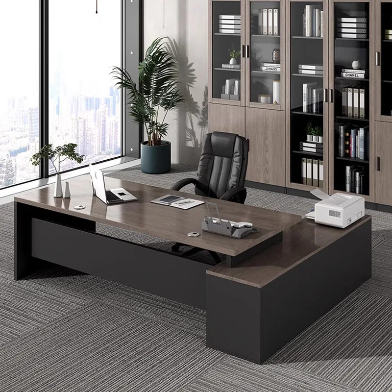 Black Corner Office Desk Executive Luxury Modern Organization Computer Desks Modern Height Escritorio Gaming Desk Decorations