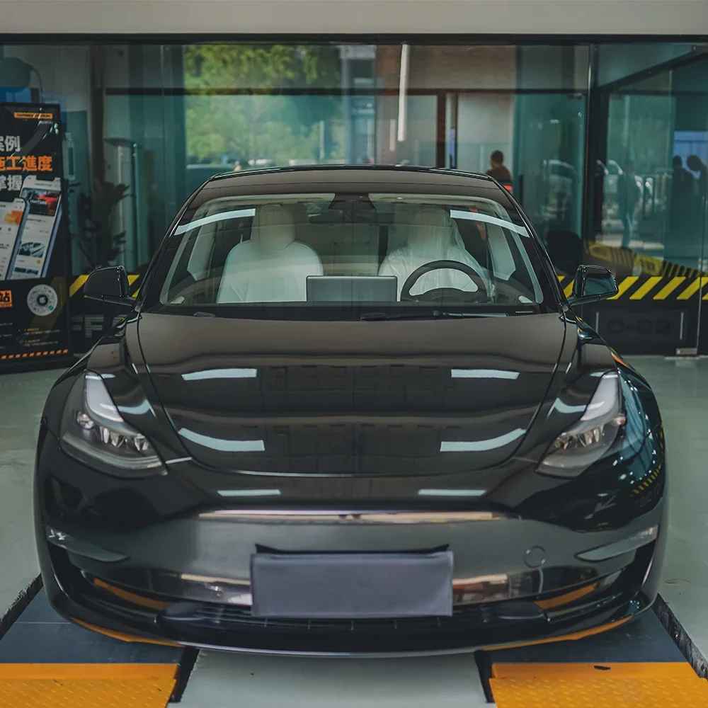 

Car Sticker Metallic Black Vinyl Film Auto Color Change Decals PET Bubble Free Wrappinp Car Accessories Interior Exterior