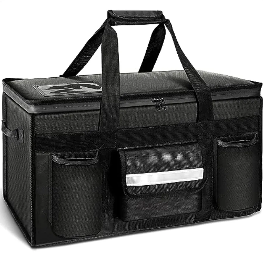 

80 Cans Insulated Cooler Bag for Food Pizza Delivery Bag Suitable for Car Bike Camping Picnic Beach XXXLarge Size