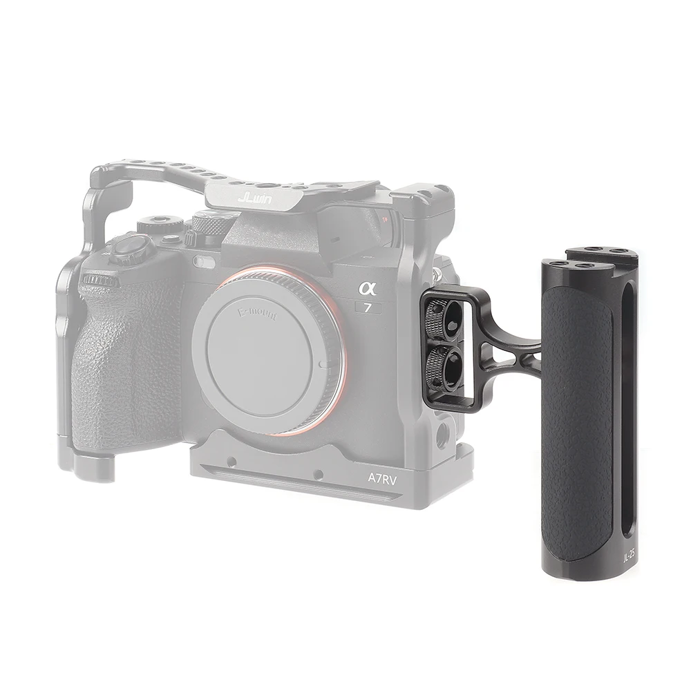 

FOTGA Side Handle Grip Aluminum Side Handle Grip Built-in Wrench with Cold Shoe Mount for DSLR Camera Cage Fill Light Microphone