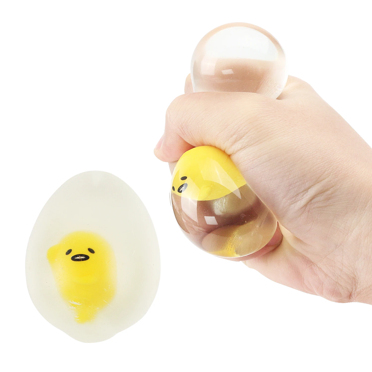 

Transparent release egg, pressure reducing, pinching release ball toy, squeezing egg yolk, funny guy