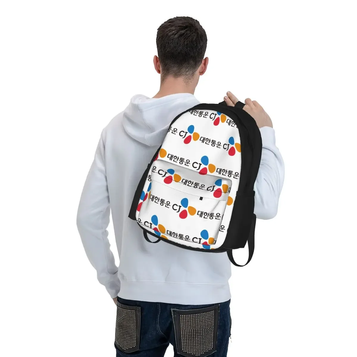 CJ Entertainment Logo Backpacks Boys Girls Bookbag Students School Bags Cartoon Kids Rucksack Laptop Rucksack Shoulder Bag