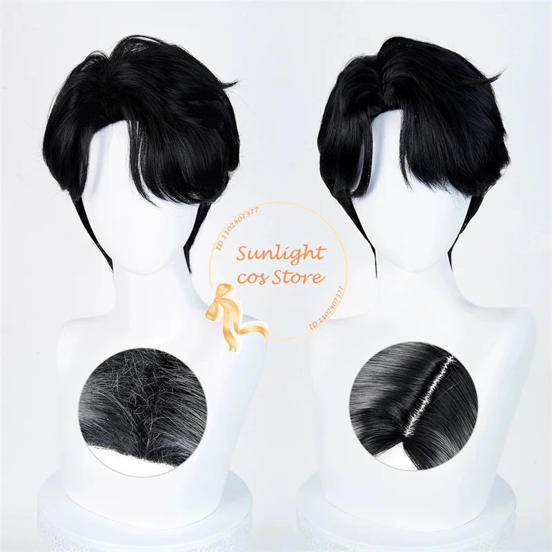 

Saja Boys Jinu Cosplay Wig 30cm Black Wig Jinu Baby Abby Mystery Romance Cosplay Anime Wig For Men Heat Resistant Synthetic Hair