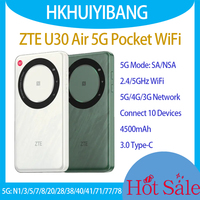 2024 New ZTE 5G Pocket WiFi U30 Air 4500mAh Type-C 867Mbps 2.4/5GHz Dual Band Portable Hotspot 5G 4G LTE Sim Card Mobile Router