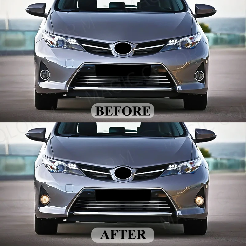 For TOYOTA Auris 2014 To 2015 Fog Lights Headlight Led Front Driving Lamp Kit Cover Grill Bezel Waterproof Auto Car Accessories view 5