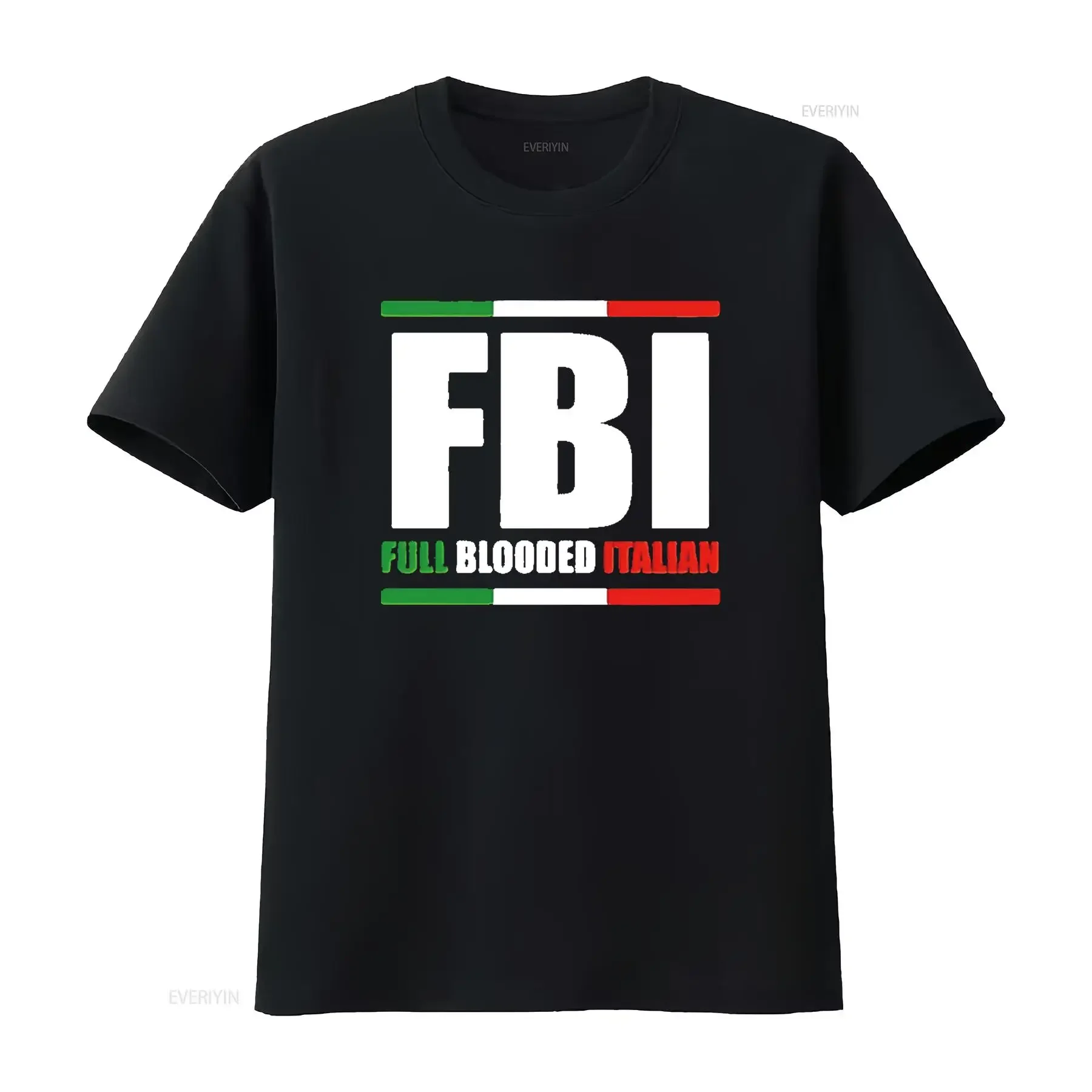 

Mens Fbi Full Blooded Italian Italy Heritage Pride America T Shirt Black 2X Large vintage Washed Casual Comfortable Versatile