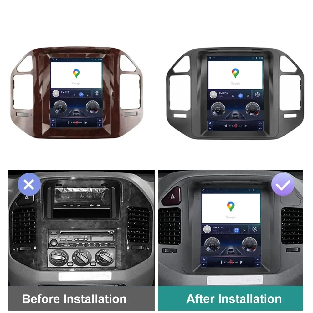 9.7 inch Android For Mitsubishi Pajero 3 V60 V68 V73 1999 - 2011 Carplay Car Radio Multimedia Player GPS Navigation WIFI 2 Din