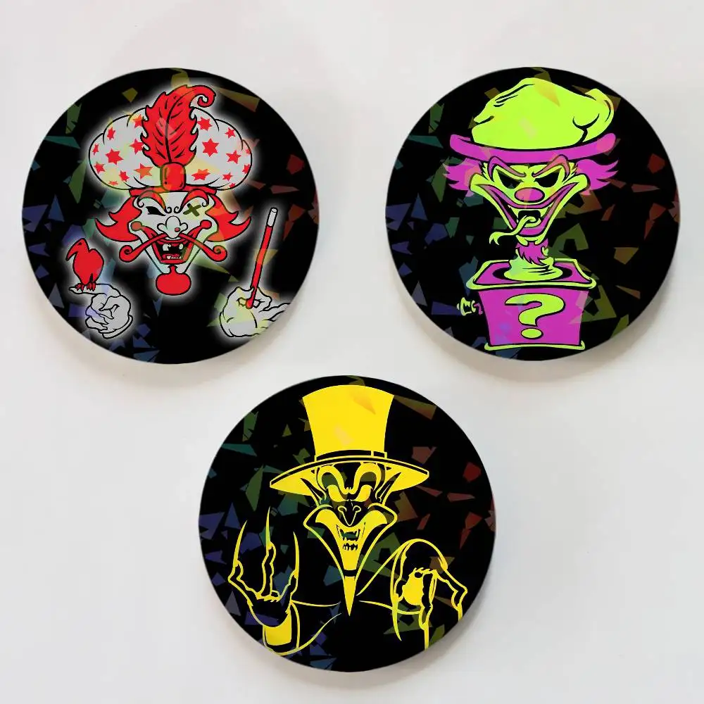Band I-Insane C-Clown P-Posse, runde, exquisite Laser-Abzeichen-Broschen, kreative Anstecknadeln für Kleidung, Hüte, Rucksäcke, Geschenk-Accessoires