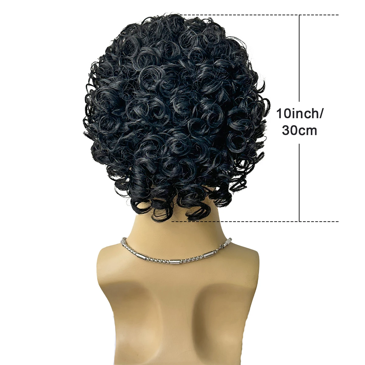 BCHR Mens Wig Short Curly Afro Wigs for Men Natural Curly Layered Synthetic Replacement Wig for Male Party Cosplay Halloween