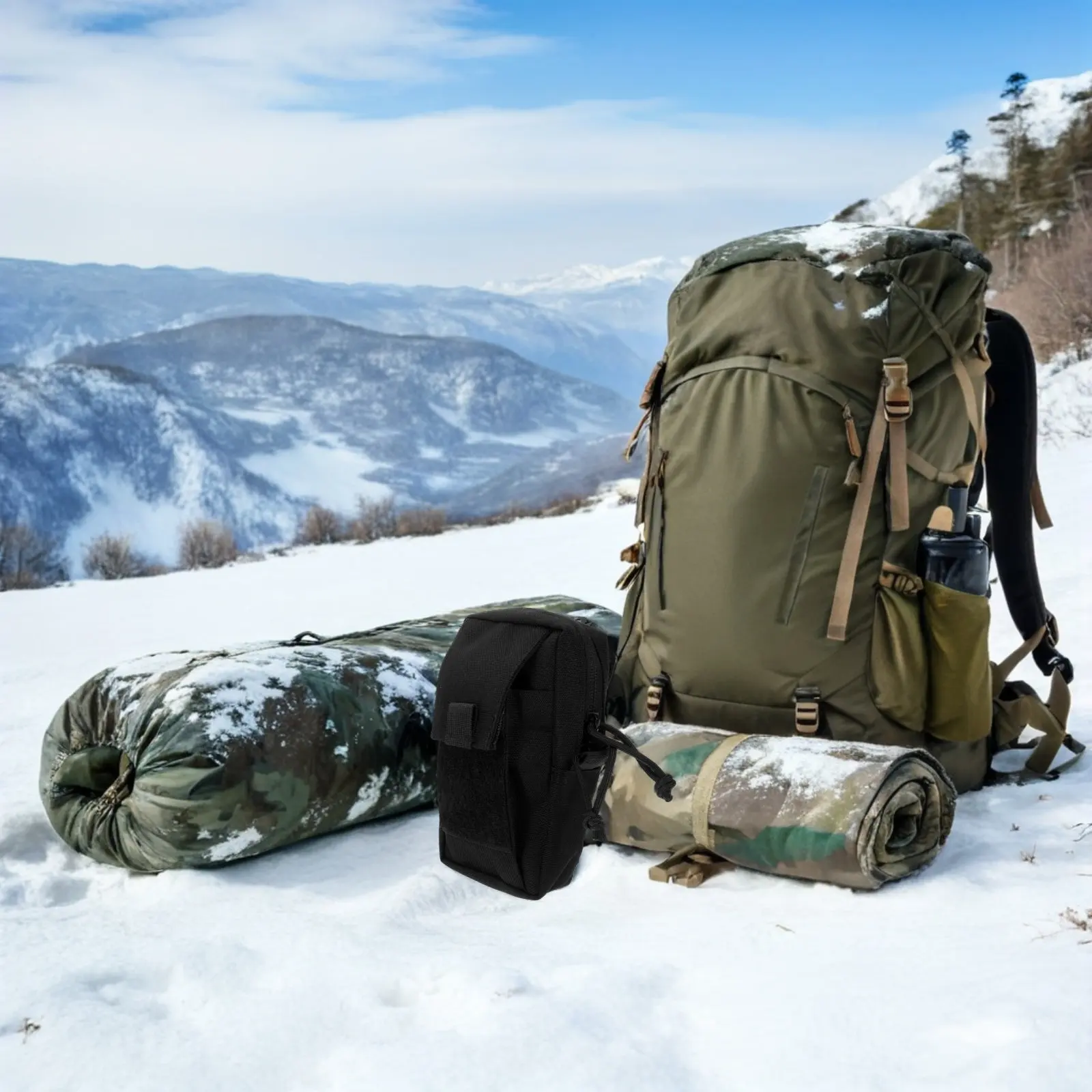 

Водонепроницаемый рюкзак с наплечным ремнем, креплением для сумки, карманом на молнии для телефона, держателем для телефона для походов, аксессуар для активного отдыха