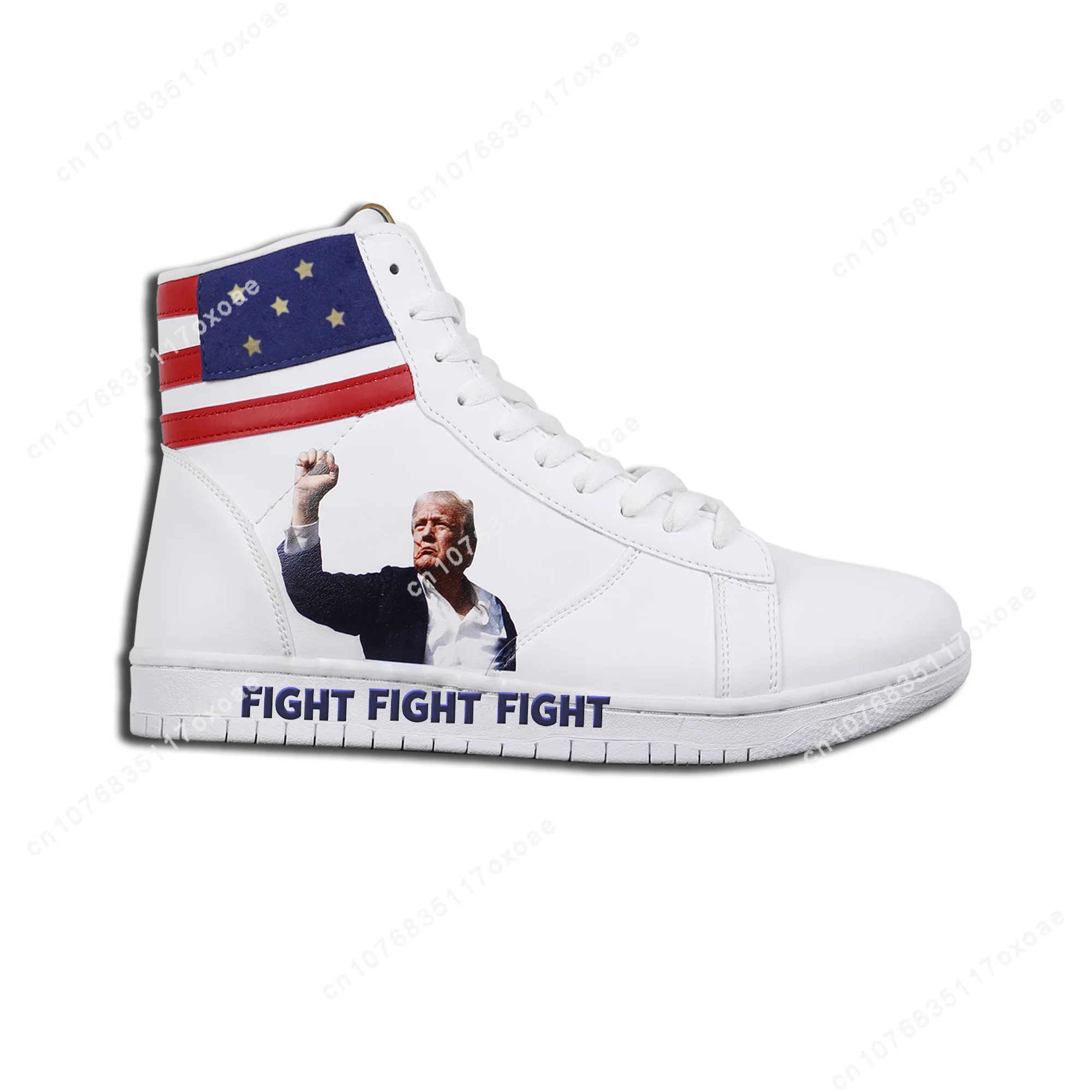 Baskets de combat Trump pour hommes et femmes, chaussures de basket-ball, chaussures de route décontractées, Shooting Makes Me Stronger, 2024 MAGA Never Surrender