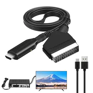 SCART HDMI Converter Audio Video Converter Cable Adapter Scart in HDMI Out Suport 720P 1080P Switch for HDTV DVD AliExpress