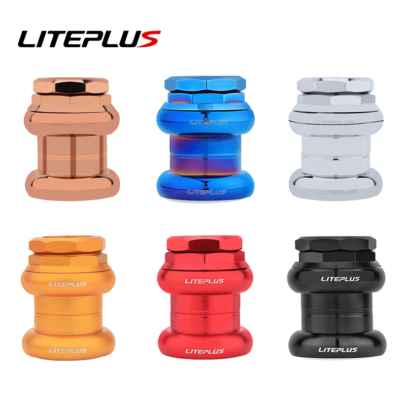 Liteplus Folding Bicycle Headphone Aluminum Alloy Sealed Bearing External 1-1/8 Bicycle Headphone For Brompton