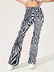 Girls Casual Flare Pants Outdoor Gift Spring Summer Fall Creative Pants Print Yoga Pants