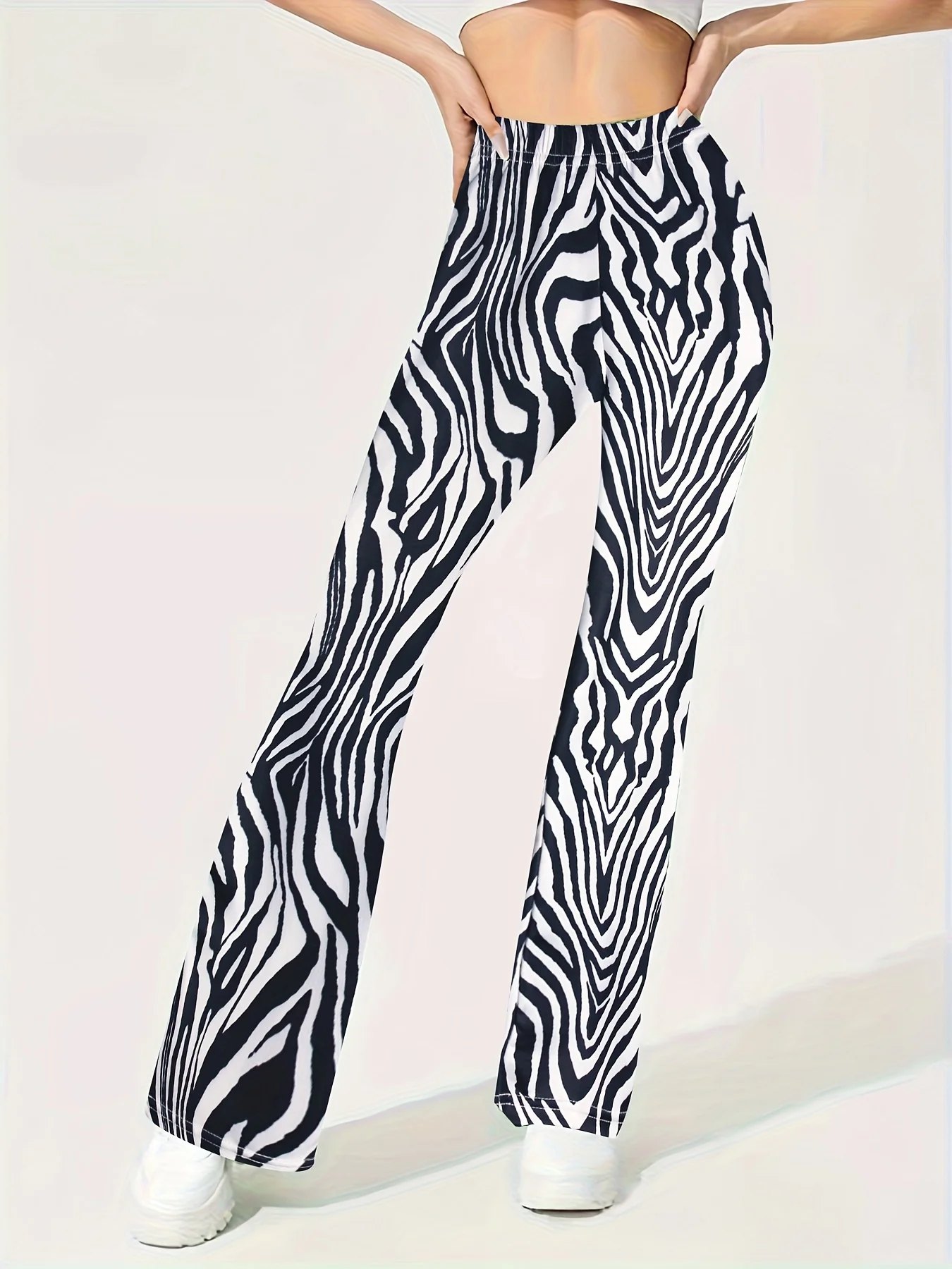 Girls' Spring and Summer New Water Ripple yoga Casual Pants Flared Pants Children's Pants