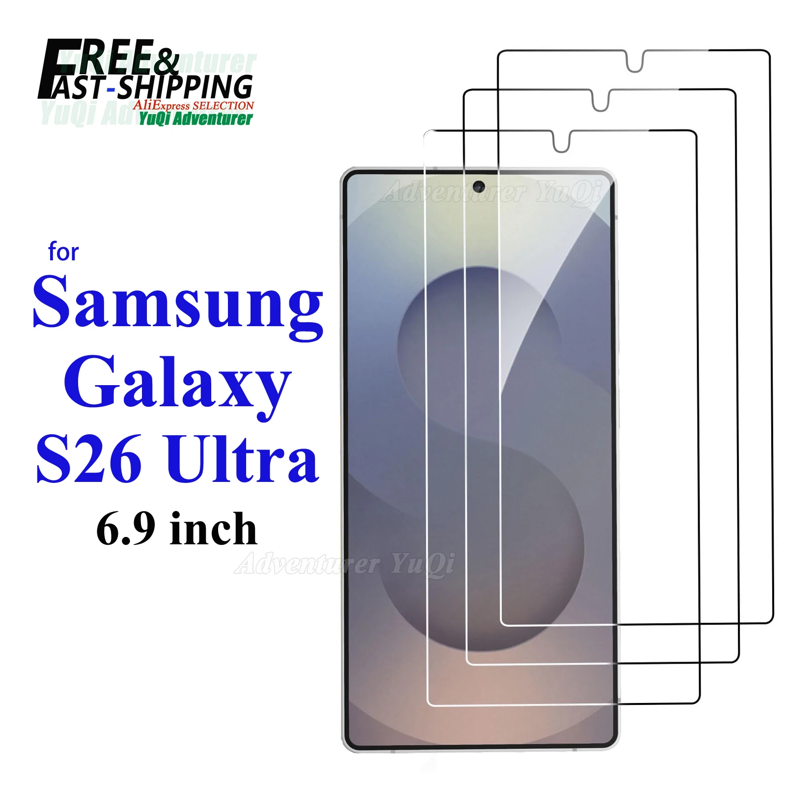 

Screen Protector For Samsung Galaxy S26 Ultra 6.9 inch Tempered Glass HD 9H Transparent Clear Anti Scratch Case Friendly