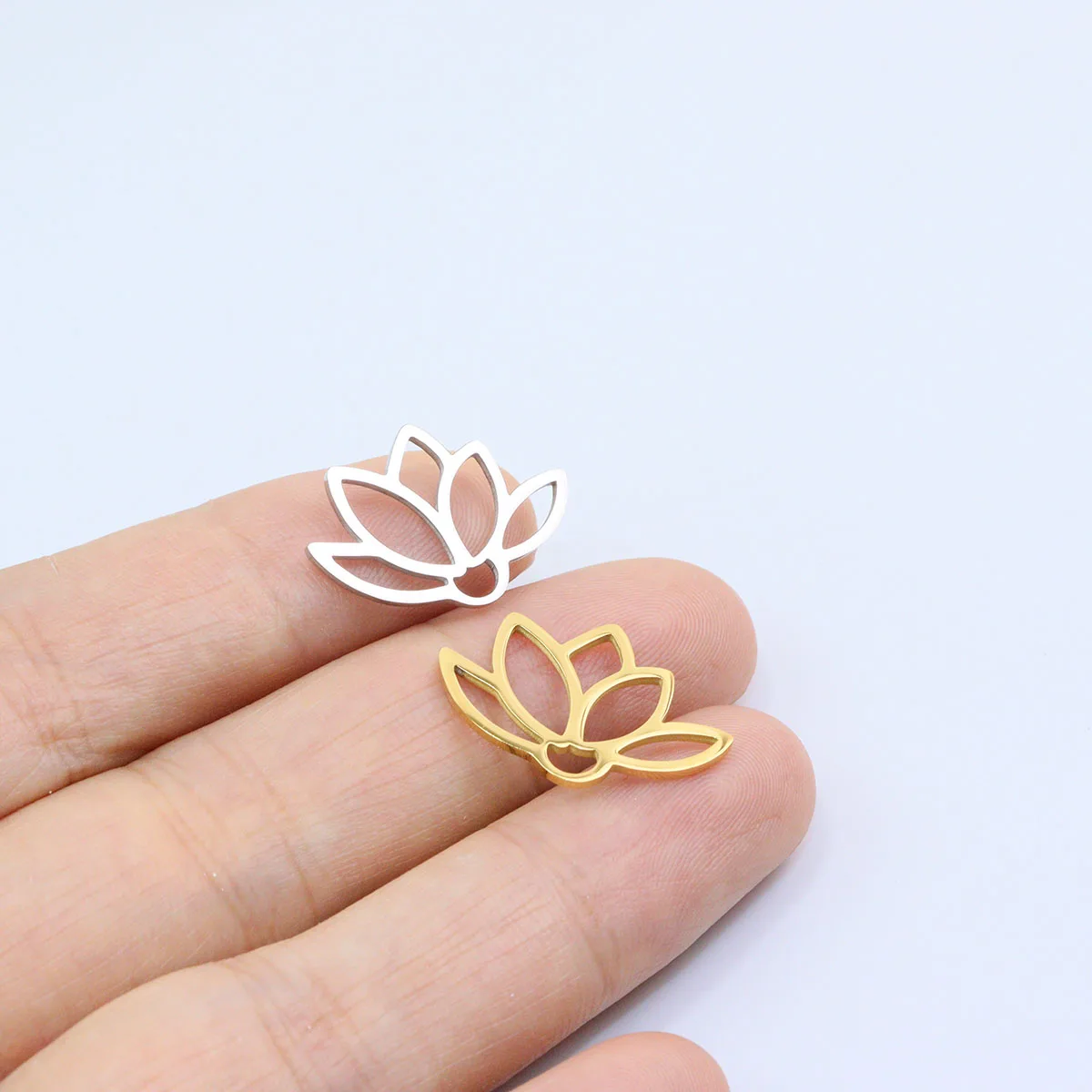 

10 шт., оптовая продажа, высококачественные полированные женские браслеты Lotus Mirro из нержавеющей стали