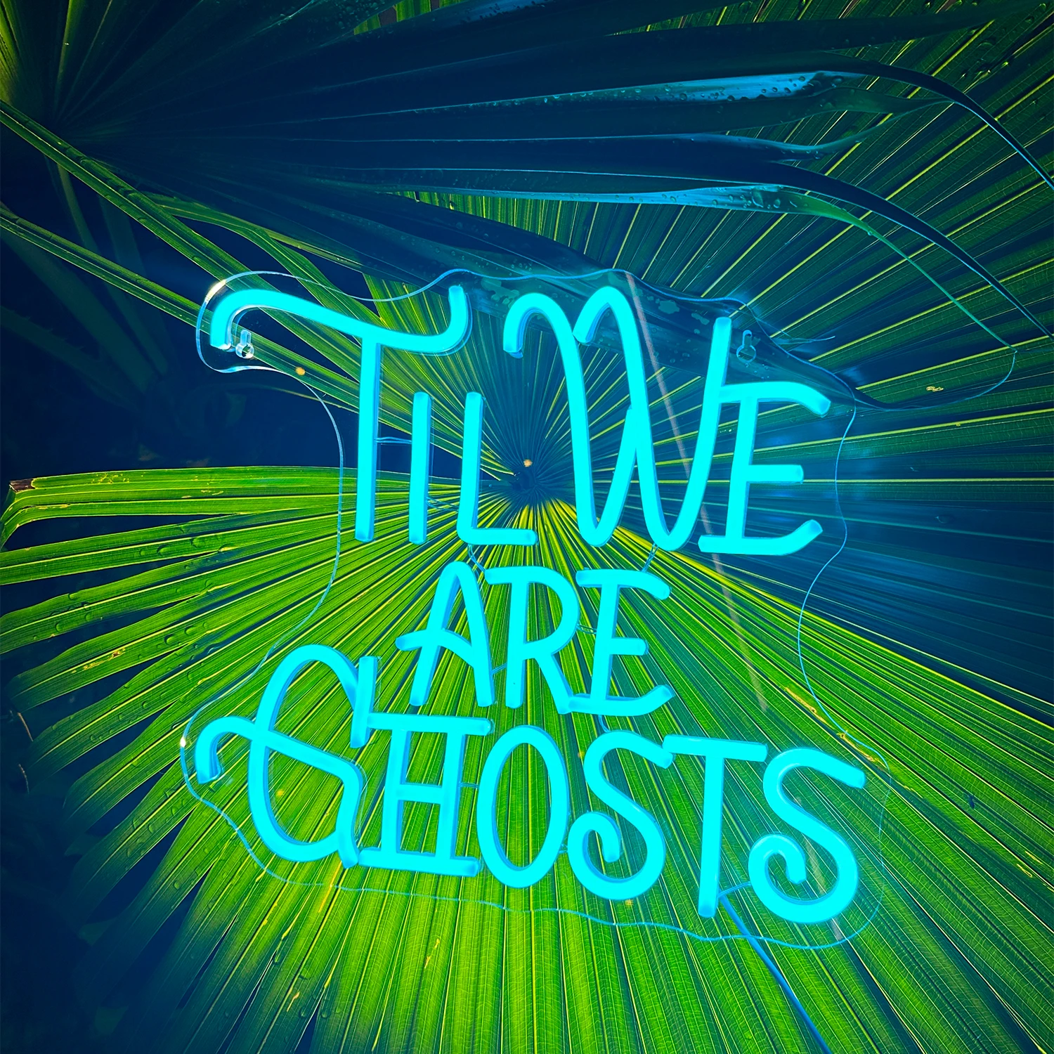 Imagem -03 - até Nós Somos Ghost Neon Sign Casamento Backdrop Decoração de Casa Gótica Presente de Aniversário Decoração de Festa de Halloween Truque ou Deleite