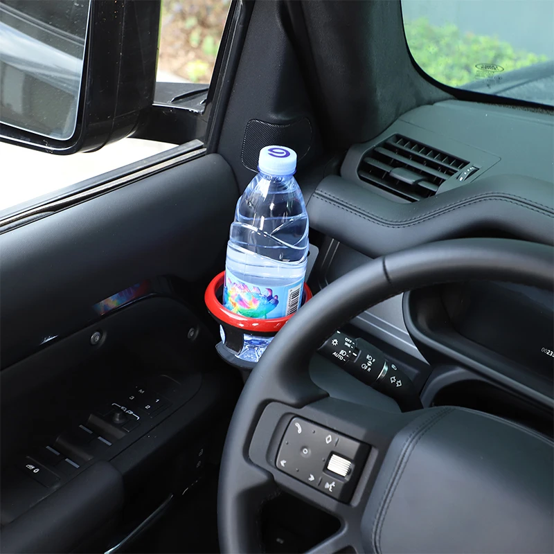 

For Land Rover Defender 110 130 2020-2026 Carbon Steel Black Car Passenger Dashboard Side Cup Holder Interior Car Accessories