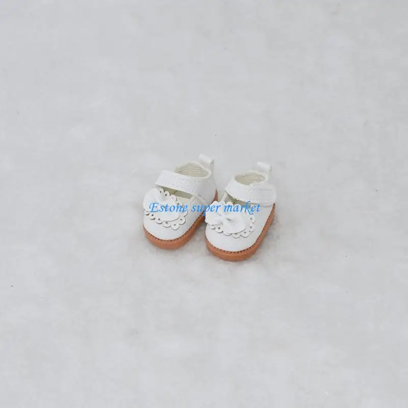 

090B 3Pair Princess Shoes For 15-17cm Doll Decoration PU Shoes Footwear For Kids Pretend Play and Collecting Doll Accessories
