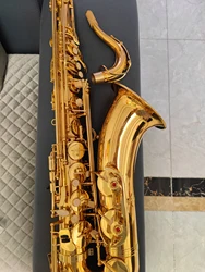 High quality 62 B-flat professional tenor saxophone brass gold-plated deep engraving professional-grade tone SAX jazz instrument